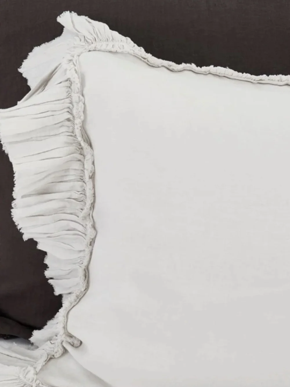 MATTEO Los Angeles Pair of Linen Euro Shams Vintage Wash/White EUC Ret $295 ea